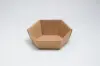 6-5/8W x 8L x 2-3/4H, Kraft Hexagon Market Trays, Kraft