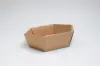 9W x 11-3/8L x 3-3/8H, Kraft Hexagon Market Trays, Kraft