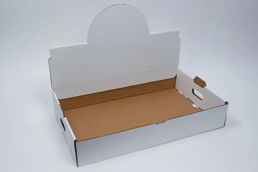13-3/8W x 21-1/2L x 4H, Catering Trays and Lids, Kraft/White