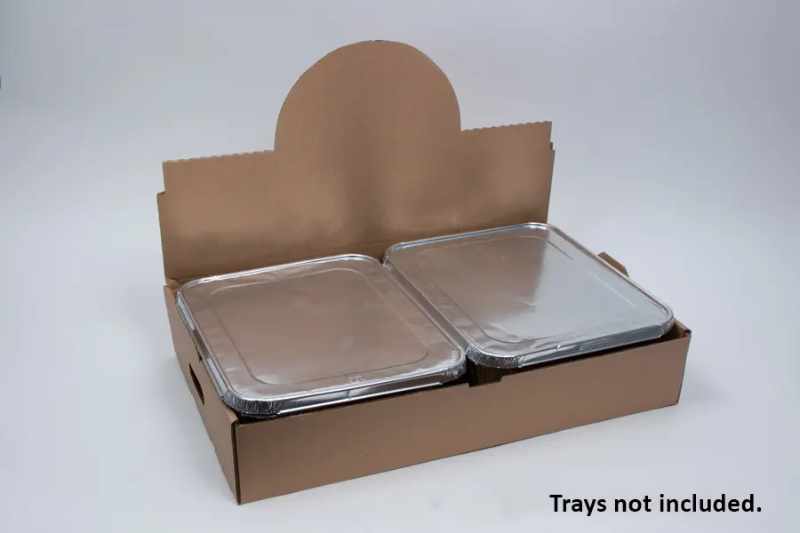12-1/2W x 13-1/8L x 4H, Catering Trays and Lids, Kraft