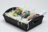 6-1/16W x 8-5/8L x 2-3/8H, E-Flute Market Trays, Black
