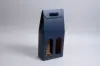 7L x 3-1/2W x 15H, Italian Wine Boxes, Juta Blue Linen