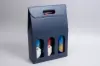 10-5/8L x 3-1/2W x 15H, Italian Wine Boxes, Juta Blue Linen