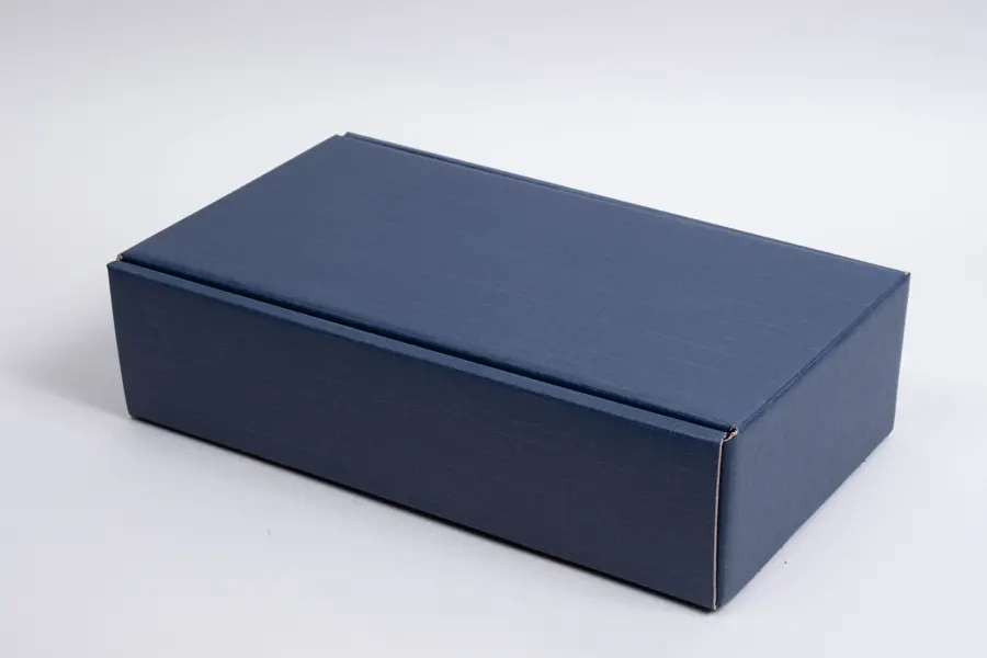 7-1/4L x 3-1/2W x 13-3/8H, Italian Wine Boxes, Juta Blue Linen