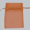 4W x 6H, Sheer Organza Satin Cord Gift and Wine Pouches, Copper