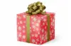 24W x 417 ft, Holiday Wrapping Paper, Red & White Snowflake