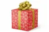 24W x 417 ft, Everyday Wrapping Paper, Red & Gold Snowflakes