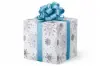 24W x 417 ft, Holiday Wrapping Paper, White Snowflakes