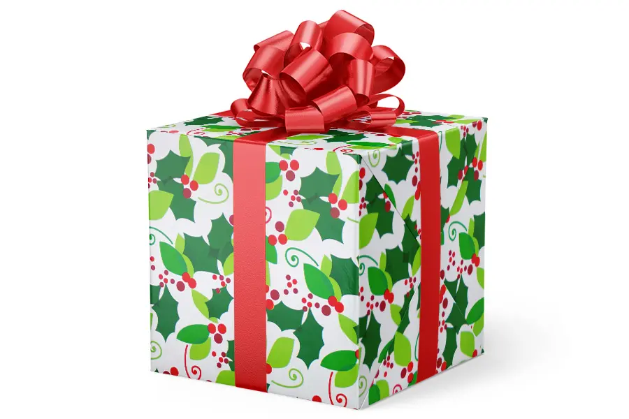 24W x 417 ft, Holiday Wrapping Paper, When Berry Met Holly