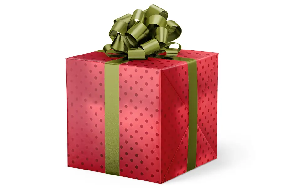 24W x 417 ft, Holiday Wrapping Paper, Red BB Dot
