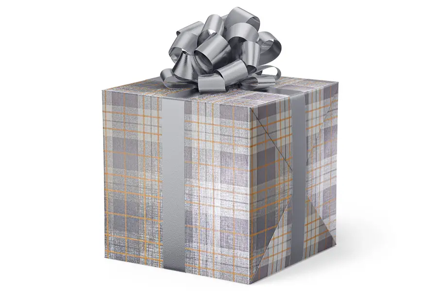 24W x 417 ft, Holiday Wrapping Paper, New Festive Plaid