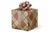 24W x 417 ft, Holiday Wrapping Paper, Traditional Gold Plaid