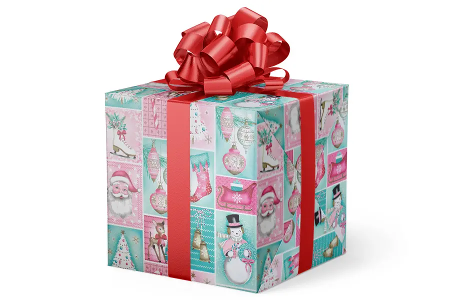 24W x 417 ft, Holiday Wrapping Paper, Very Vintage