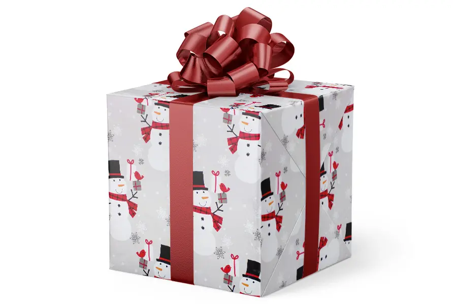 24W x 417 ft, Holiday Wrapping Paper, Frosty Flakes