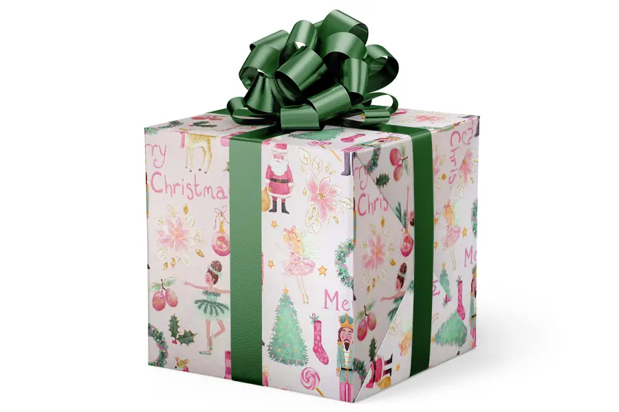 24W x 417 ft, Holiday Wrapping Paper, Sugarplum Christmas