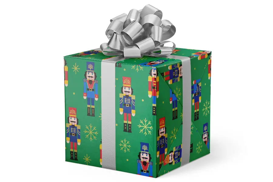 24W x 417 ft, Holiday Wrapping Paper, Nut Job