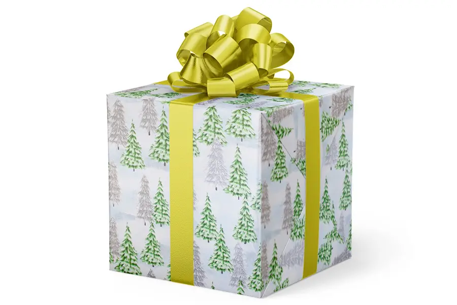 24W x 417 ft, Holiday Wrapping Paper, Run Forest Run