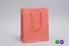 8W x 4D x 10H, Matte Gaia Eurotote Bags with Paper Rope Handles, Cantaloupe