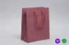 8W x 4D x 10H, Matte Gaia Eurotote Bags with Paper Rope Handles, Marsala