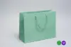 13W x 5D x 10H, Matte Gaia Eurotote Bags with Paper Rope Handles, Nile Green