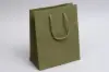 8W x 4D x 10H, Matte Gaia Eurotote Bags with Paper Rope Handles, Olive Green