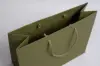 16W x 6D x 12H, Matte Gaia Eurotote Bags with Paper Rope Handles, Olive Green