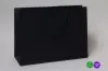 16W x 6D x 12H, Matte Gaia Eurotote Bags with Paper Rope Handles, Black