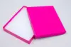 6L x 5W x 1H, 2-Piece Set-Up Jewelry Boxes w/Fiber Insert, Fuchsia Gloss