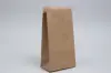 6-1/4W x 3-13/16D x 12-1/2H, Stand Up Paper Merchandise Bags, Natural Kraft