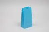 4-1/8W x 2-1/2D x 7-7/8H, Stand Up Colored Paper Bags, Blue Sky