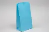 6W x 3-5/8D x 11-1/16H, Stand Up Colored Paper Bags, Blue Sky