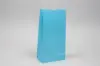 6-1/4W x 3-4/5D x 12-1/2H, Stand Up Colored Paper Bags, Blue Sky