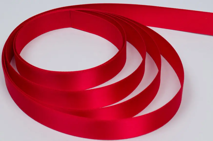 5/8W (16mm) x 100 yds, Premium Single Face Satin Ribbon, Red Satin