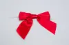 4W x 3-1/4 Bow, Pre-Tied Satin Bows With Wire Twist, Red Satin