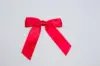 3W x 2-3/4 Bow, Pre-Tied Satin Bows With Wire Twist, Red Satin