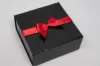 4 Bow x 6W, Self-Adhesive Pre-Tied Bows for Collapsible Magnetic Boxes, Red Satin Ribbon