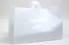 22W x 14D x 15H, Clear Frosted Soft Loop Handle, White