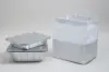 12W x 10D x 14H, White Plastic Catering Bags with Clip Loop Handles