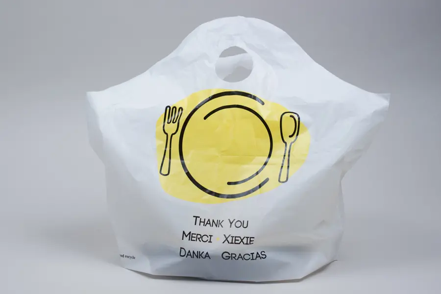 15W x 5D x 14H, Wavetop Take-Out Bags, White