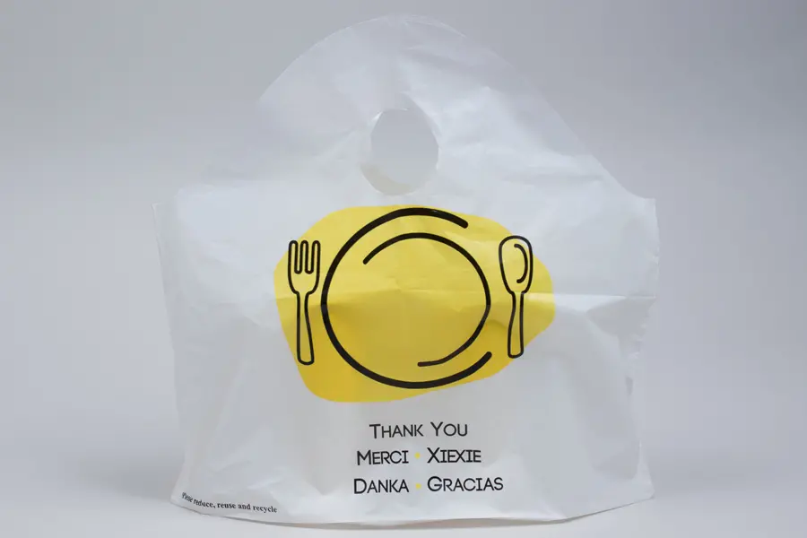 18W x 9D x 16H, Wavetop Take-Out Bags, White