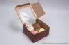 7L x 7W x 4H, Chocolate Cocoa Brown Bakery Boxes with Window, Chocolate Brown