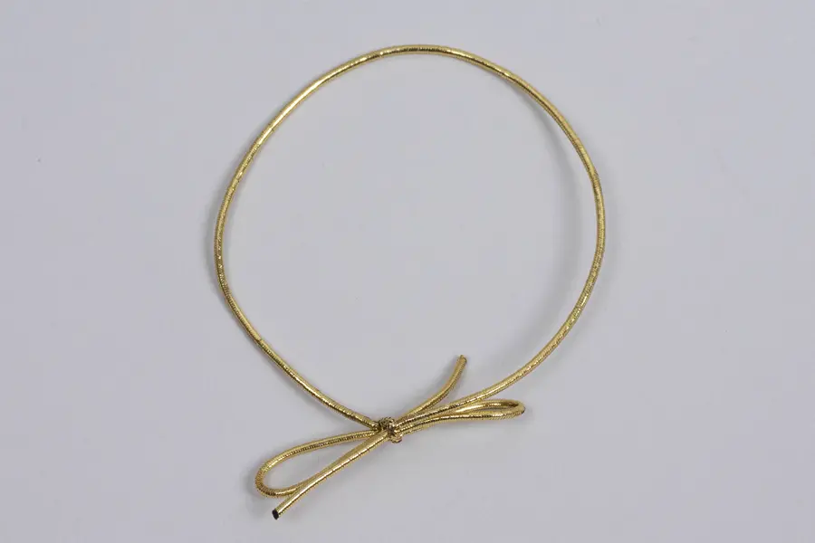 6L, Stretch Loop Bows, Metallic Gold