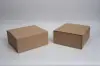 8-1/2L x 7-3/4W x 3-3/4H, Premium Folding Vesta Gift Boxes, Natural Kraft