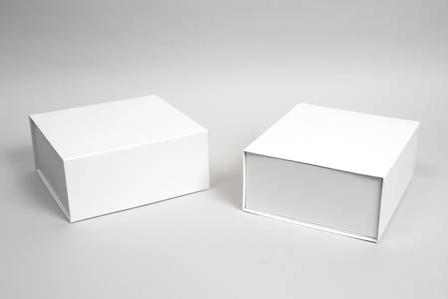 5-7/8L x 5-1/4W x 2-1/2H, Premium Folding Vesta Gift Boxes, White