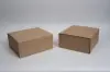 11-3/8L x 10-1/4W x 4-7/8H, Premium Folding Vesta Gift Boxes, Natural Kraft