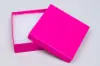 3-1/2L x 3-1/2W x 1H, 2-Piece Set-Up Jewelry Boxes w/Fiber Insert, Fuchsia Gloss