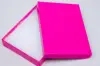 3-3/4L x 5-1/4W x 7/8H, 2-Piece Set-Up Jewelry Boxes w/Fiber Insert, Fuchsia Gloss