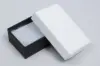 2-1/2L x 1-1/2W x 7/8H, 2-Piece Set-Up Jewelry Boxes w/Fiber Insert, Black Onyx and White Canvas