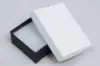 3L x 2-1/8W x 1H, 2-Piece Set-Up Jewelry Boxes w/Fiber Insert, Black Onyx and White Canvas