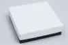 3-1/2L x 3-1/2W x 1H, 2-Piece Set-Up Jewelry Boxes w/Fiber Insert, Black Onyx and White Canvas